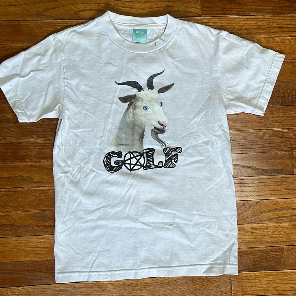 GOLF le FLEUR white goat tee size small